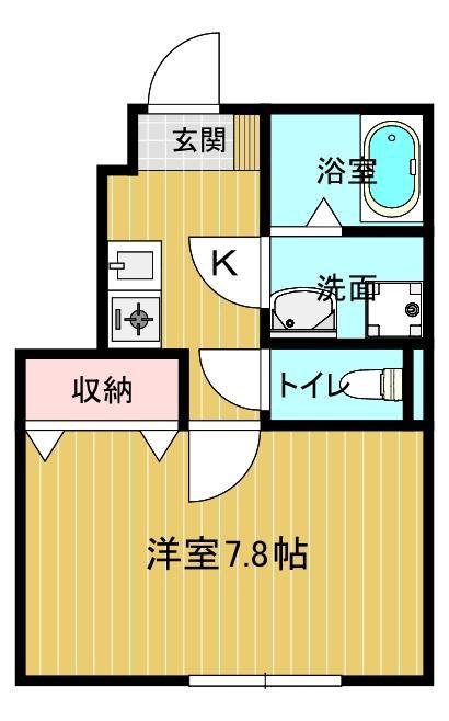 SHANTI COREA(1K/1階)の間取り写真