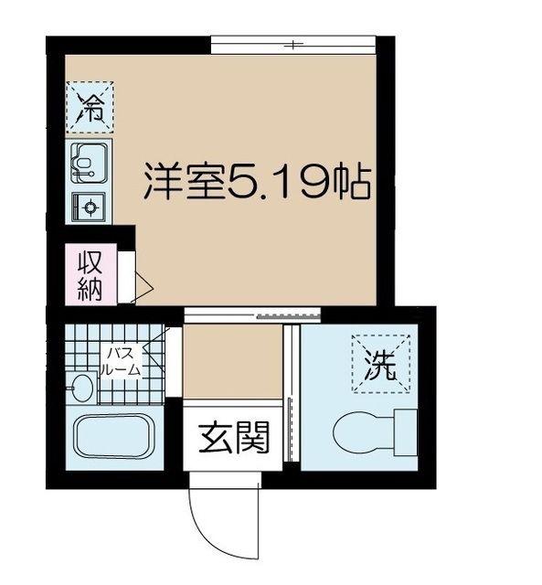 フェリーチェ上井草A(ワンルーム/1階)の間取り写真