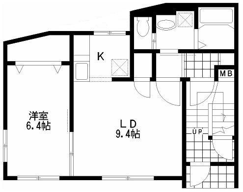 ユーセイ大塚(1LDK/2階)の間取り写真