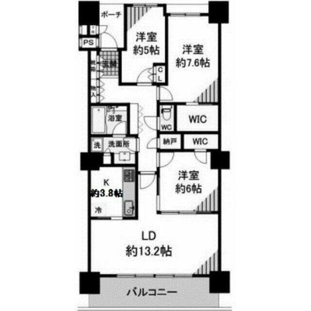 シティタワー品川(3LDK/13階)の間取り写真