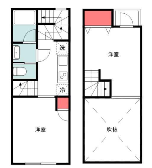 板橋マンション(2K/2階)の間取り写真