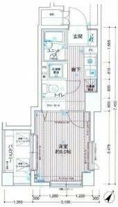 メインステージ護国寺II(1K/4階)の間取り写真
