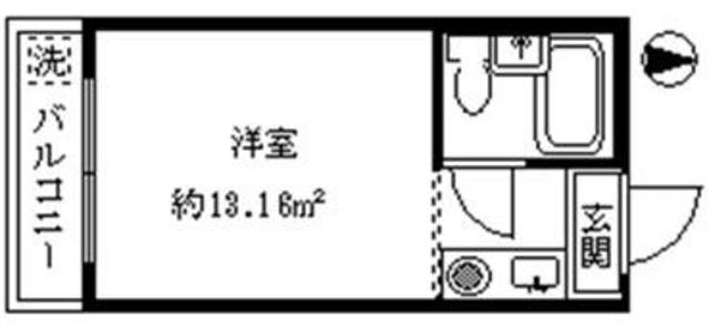 パールシティ中野(ワンルーム/4階)の間取り写真