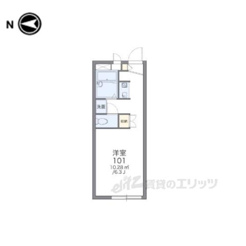 レオパレス千僧(1K/2階)の間取り写真