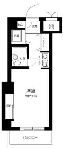 ライオンズマンション蒲田第3(ワンルーム/3階)の間取り写真