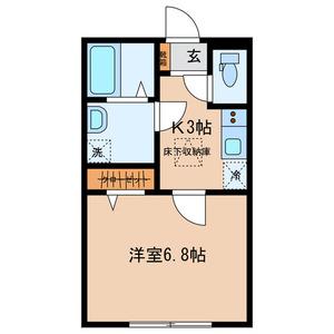 Tスクエア(1K/1階)の間取り写真