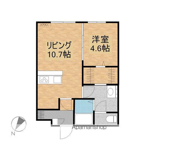 COCOA(1LDK/1階)の間取り写真
