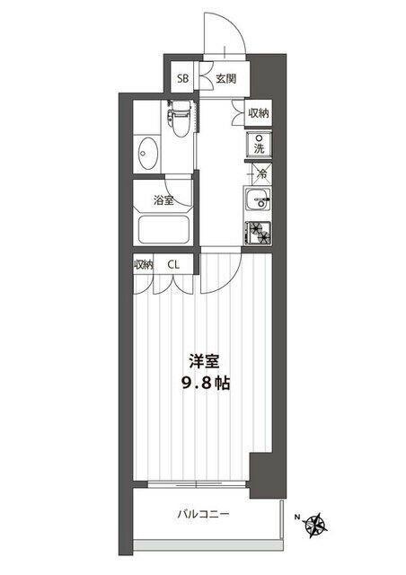 レグノ・フォルテ二番町(1K/7階)の間取り写真