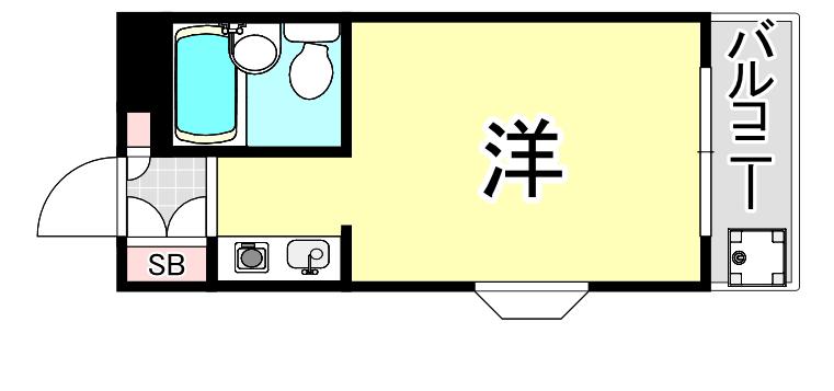 GRACE立花(ワンルーム/2階)の間取り写真