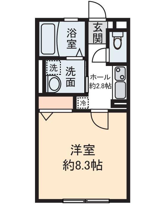ディアコートYJ(1K/1階)の間取り写真