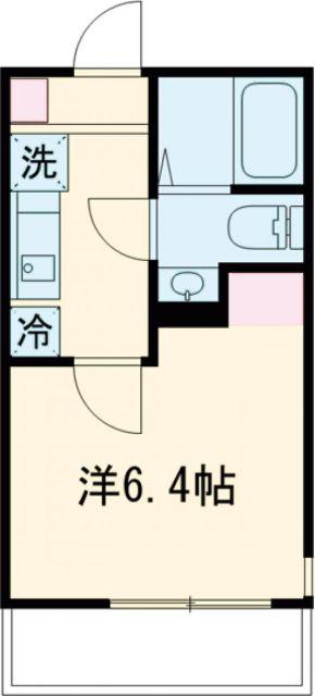 RICO小田急相模原(1K/2階)の間取り写真