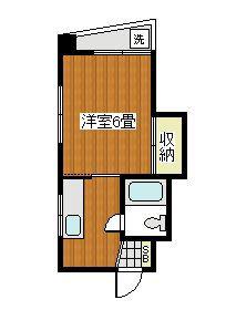 池田ビル(1K/6階)の間取り写真