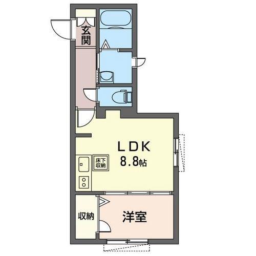 イースト MAISON(1LDK/1階)の間取り写真