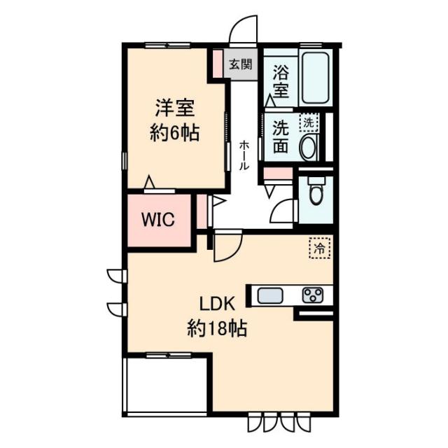 GRANDIOSO I(1LDK/1階)の間取り写真