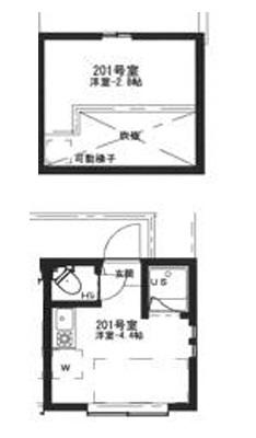 アーバンプレイス目白台A(ワンルーム/2階)の間取り写真