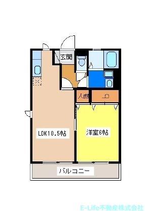 クレシアコート(1LDK/1階)の間取り写真