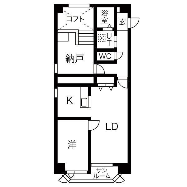 LA LUCE菊水 ラ・ルーチェキクスイ(2LDK/2階)の間取り写真