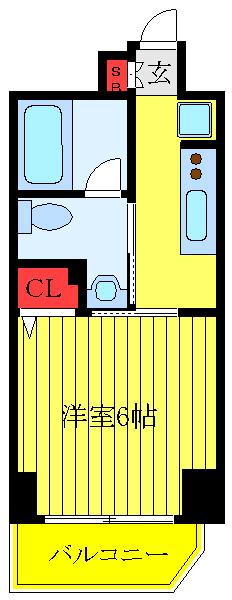 グランヴァン板橋本町II(1K/11階)の間取り写真