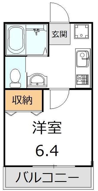 TK馬橋コーポ(1K/1階)の間取り写真