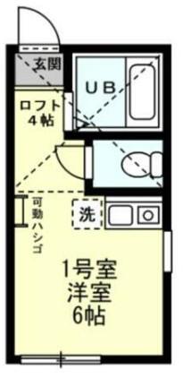 ユナイト根岸バルティアの杜(ワンルーム/2階)の間取り写真