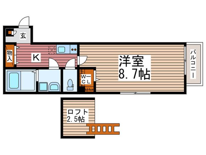 BEST STAGE三郷アネックス(1K/3階)の間取り写真