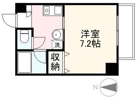 ブルージュ(1K/2階)の間取り写真