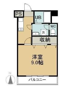 サンシャイン中庄(1K/1階)の間取り写真