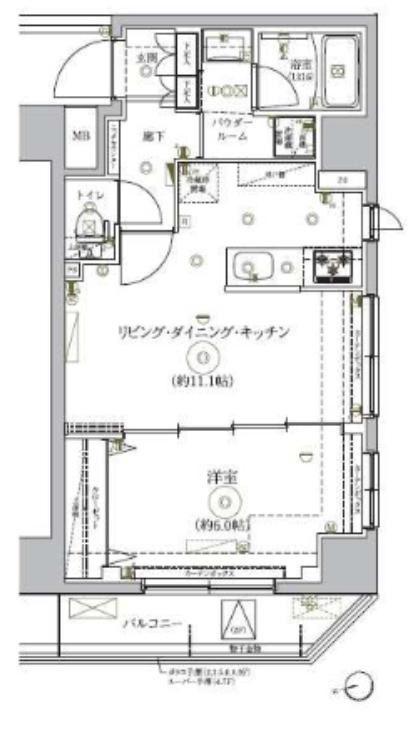 RELUXIA CITY東向島(1LDK/4階)の間取り写真