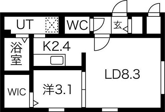 LEVANTE IX(1LDK/1階)の間取り写真