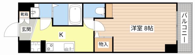 KDXレジデンス南草津(1K/7階)の間取り写真
