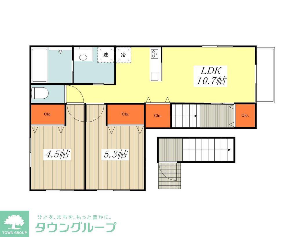 フレイグラント南荻窪(2LDK/2階)の間取り写真