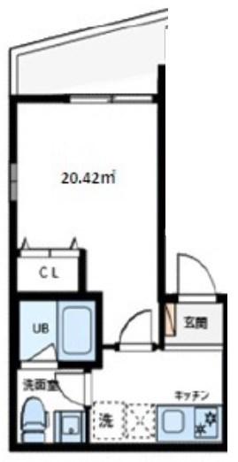 EXENTIA-NISHIARAI(1K/2階)の間取り写真