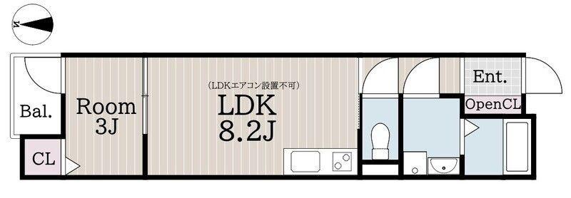 リブレメゾン豊里I(1LDK/3階)の間取り写真