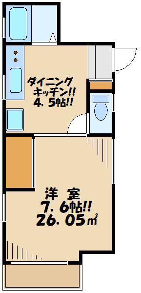 ゲッツィハウス(1K/2階)の間取り写真