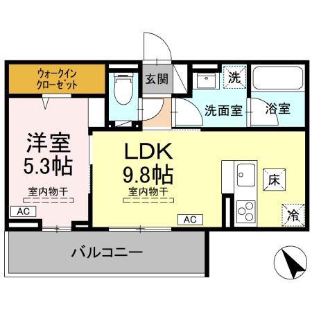 D-LUMINARE A(1LDK/1階)の間取り写真