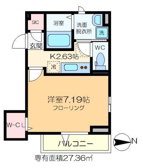 エクセリア北砂(1K/2階)の間取り写真