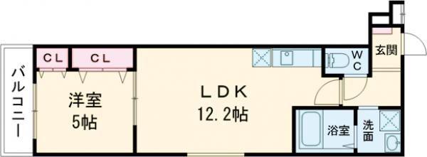 フジパレス堺鳳駅北I番館(1LDK/3階)の間取り写真