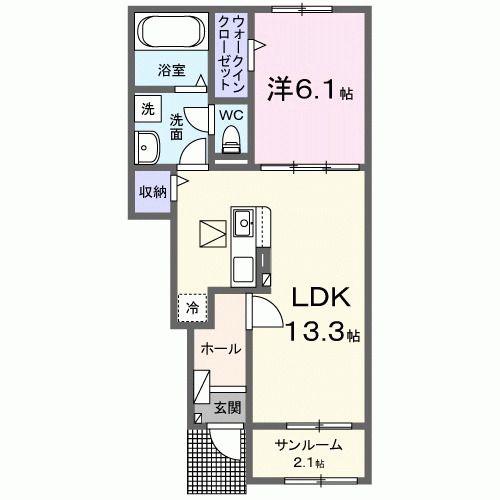 キャトル セゾン(1LDK/1階)の間取り写真