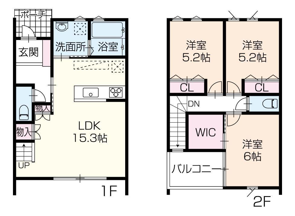 OA FLAT西中島II(3LDK/1階)の間取り写真