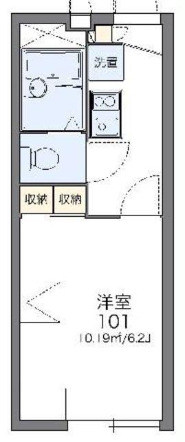 レオパレス花(1K/2階)の間取り写真