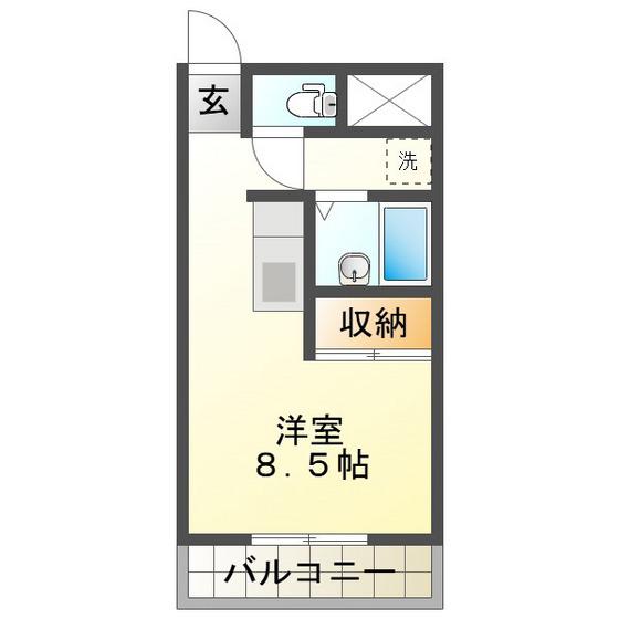 アーバンセゾン(ワンルーム/4階)の間取り写真