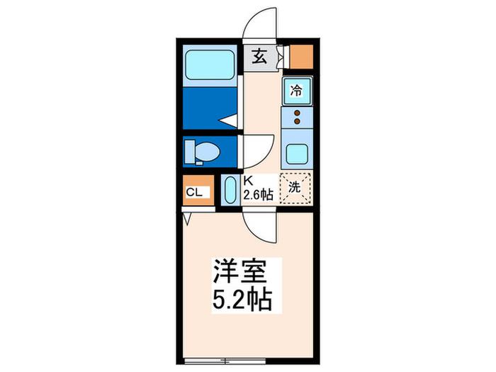多摩美2丁目計画(1K/1階)の間取り写真