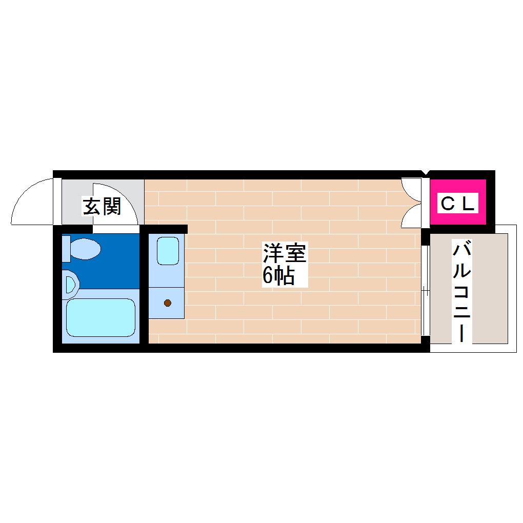 PALMIZIO平野西I(ワンルーム/4階)の間取り写真