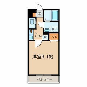 ブローニュ(1K/1階)の間取り写真