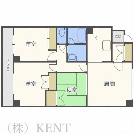 コンフォートレジデンス(3LDK/3階)の間取り写真