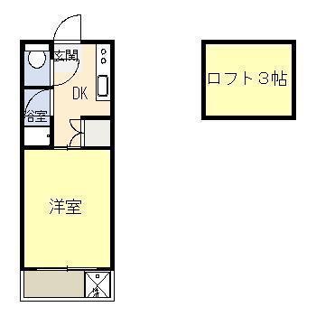 ミオ・アルカサールB棟(1K/2階)の間取り写真