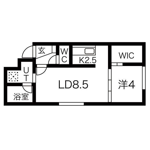LATIR GLORIA ラティールグロリア(1LDK/3階)の間取り写真