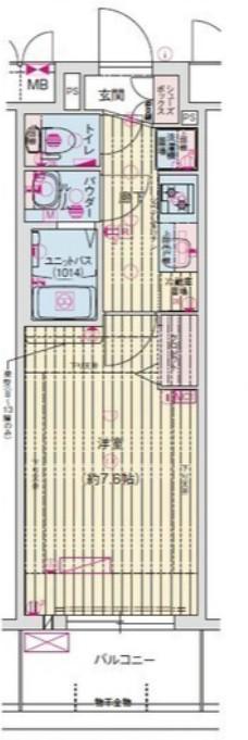 プレサンス上前津オレシア(1K/8階)の間取り写真