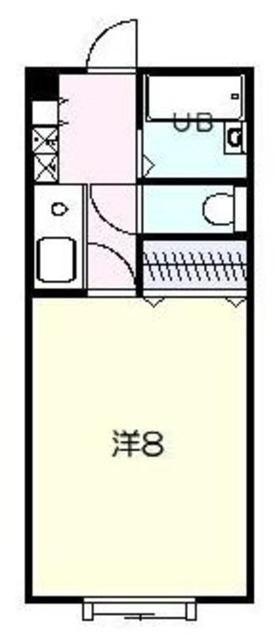 エクセル祐天寺(1K/2階)の間取り写真