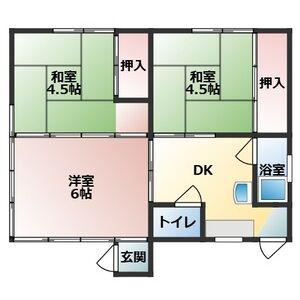 竜美台2丁目(3DK/1階)の間取り写真
